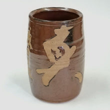 Load image into Gallery viewer, Japanese Artist TAKEO SUDO Persimmon Glaze Jar Flower Vase H20cm Pottery w/Box
