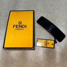 Load image into Gallery viewer, Fendi Zucca Logo Barrette Hair Clip Hair Clasp Black Hair Accessory Pin w/Box
