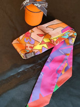 Load image into Gallery viewer, HERMES Paris Twilly Scarf Silk 100% GRAFF HERMES Pink Multicolor Accessory w/Box
