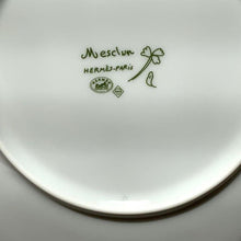 Load image into Gallery viewer, Hermes Porcelain Dessert Plate Set of 2 Mesclun White Green Tableware D21cm
