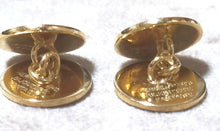 Load image into Gallery viewer, Hermes Paris Auth. Selle Serie Button Cuffs Cufflinks Gold Plate Men&#39;s Accessory
