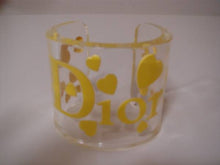 Load image into Gallery viewer, Christian Dior Logo Heart Clear Yellow Bangle Bracelet Plastic Ladies Accessory
