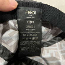 Load image into Gallery viewer, Fendi Zucca Logo Packable Baseball Cap 100% Polyester Black Men&#39;s 58cm Italy
