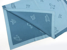Load image into Gallery viewer, Hermes Baby Swaddle Blanket Throw Rocking Horse Cashmere Blue 65cm×99cm Italy
