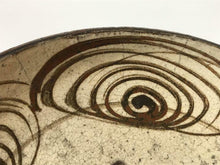 Load image into Gallery viewer, Japanese Antique Horse Eye Iron Painting Plate Folk Art Pottery D26.5 x H5cm
