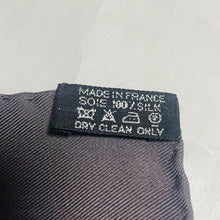 Load image into Gallery viewer, HERMES Paris Auth. Carre 45 Handkerchief Mini Scarf Silk 100% Bolduc Ribbon Gray

