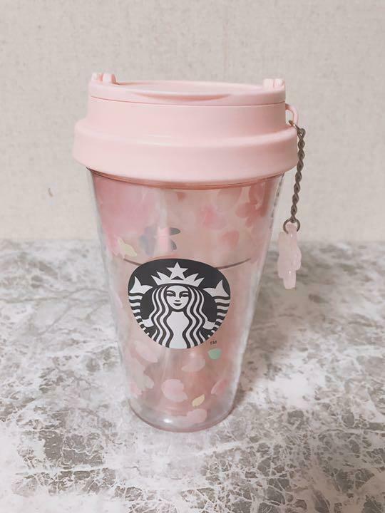 Starbucks Japan SAKURA 2020 Limited Edition Bottle Tumbler Flower Charm 355ml