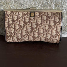 Load image into Gallery viewer, Christian Dior Trotter Gamaguchi Clutch Bag &amp; Coin Case Brown 2 Pieces Vintage
