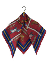 Load image into Gallery viewer, HERMES Paris Carre 90 100% Silk Couvertures et tenues de Jour Red Multicolor
