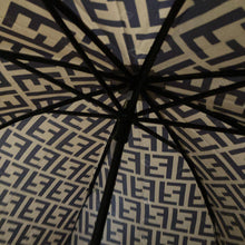 Load image into Gallery viewer, Fendi Authentic Zucca Logo Monogram Folding Umbrella Brown Black Unisex Vintage
