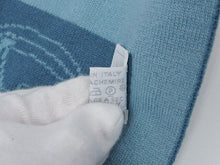 Load image into Gallery viewer, Hermes Baby Swaddle Blanket Throw Rocking Horse Cashmere Blue 65cm×99cm Italy
