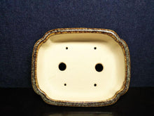 Load image into Gallery viewer, Japanese Bonsai Pot By Tokoname Koyo Brown Glazed Fan Shape W14.2x11.2xH3.8cm
