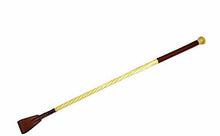 Load image into Gallery viewer, Hermes Paris Authentic Horse Whip Horse Riding Crop Blue Leather 50cm w/Box
