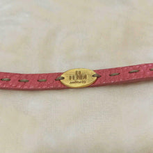 Load image into Gallery viewer, Fendi Authentic Selleria Pink Leather Bangle Bracelet Double Wrap Gold Tone

