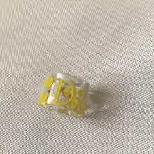 Load image into Gallery viewer, CHRISTIAN DIOR Authentic Logo Heart Clear Yellow Acrylic Finger Ring Accessory
