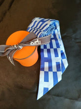 Load image into Gallery viewer, HERMES Paris Op&#39;H Twilly Scarf Silk 100% Blue White w/Box
