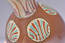 Load image into Gallery viewer, Japanese Mashiko Ware by Tomoo Hamada Persimmon Glaze Akae Flower Vase H15.3cm

