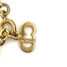 Load image into Gallery viewer, Christian Dior CD Rhinestone Chain Necklace Pendant Gold Plated Vintage 44cm
