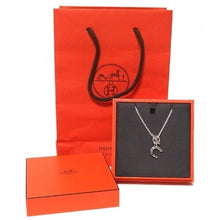 Load image into Gallery viewer, Hermes Paris Horseshoe Motif Chain Toggle Necklace Pendant Silver 925 w/Box
