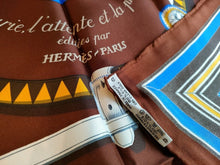 Load image into Gallery viewer, HERMES Paris Carre 90 100% Silk Couvertures et tenues de Jour Multicolor Brown
