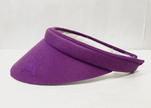 Load image into Gallery viewer, Christian Dior Emblem Embroidered Sun Visor Cap Purple Cotton Ladies Vintage
