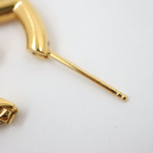 Load image into Gallery viewer, Fendi Auth. F Is Logo Round Hoop Earrings Pierce Gold Plated Accessory 8AG745B08
