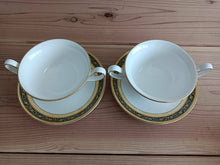 Load image into Gallery viewer, Wedgewood India Double Handle Soup Cup &amp; Saucer Set of 2 Bone China Tableware
