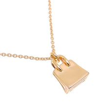 Load image into Gallery viewer, Hermes Paris Auth. Amulette 750PG Birkin Diamond Necklace Pendant Pink Gold
