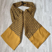 Load image into Gallery viewer, Hermes Paris Silk 100% French Ascot Tie Necktie H Logo Pattern Yellow Accessory
