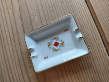 Load image into Gallery viewer, HERMES Heart A playing cards Miniash Tray Ashtray Pottery White Red 8 x 6 cm
