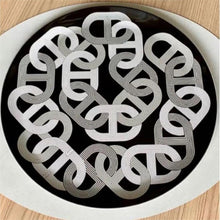 Load image into Gallery viewer, HERMES Paris Auth. Rallye 24 Tart Plate Platter 32cm Tableware White Black w/Box
