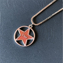 Load image into Gallery viewer, Christian Dior Circle Star Motif Chain Bangle Bracelet Silver Plated Accessory
