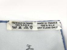 Load image into Gallery viewer, HERMES Carre 90 L&#39;INTRUS Intruder bird Scarf silk Light Blue
