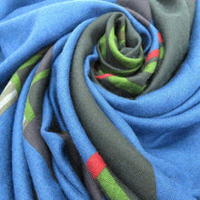 Load image into Gallery viewer, HERMES Paris Carre140 Stole Shawl Cheval a La Couverture Cashmere Silk Blue
