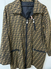 Load image into Gallery viewer, Fendi Auth. Zucca Pattern Reversible Blouson Coat Jacket Zipper Brown Unisex
