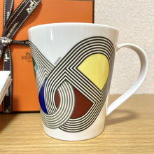 Load image into Gallery viewer, Hermes Paris Rallye 24 Pair Mug Cup Porcelain Multicolor Tableware 240ml w/Box
