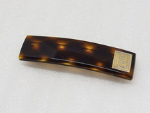 Load image into Gallery viewer, Fendi FF Barrette Hair Clip Hair Clasp Brown Tortoiseshell Hair Accessory Pin
