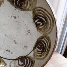 Load image into Gallery viewer, Edo Period Horse Eye Plate Seto Stone Mino Ware Platter Folk Art Pottery D34.5cm
