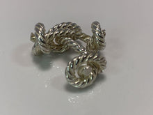 Load image into Gallery viewer, Hermes Paris Rope Twist Motif Cuffs Cufflinks Silver Tone Men&#39;s Accessory No Box
