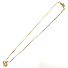 Load image into Gallery viewer, Christian Dior CD Rhinestone Chain Necklace Pendant Gold Plated Vintage 44cm
