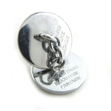 Load image into Gallery viewer, Hermes Paris Selle Serie Button Cuffs Cufflinks Silver Plated Men&#39;s Accessory
