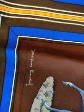 Load image into Gallery viewer, HERMES Paris Carre 90 100% Silk Couvertures et tenues de Jour Multicolor Brown
