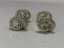 Load image into Gallery viewer, Hermes Paris Rope Twist Motif Cuffs Cufflinks Silver Tone Men&#39;s Accessory No Box
