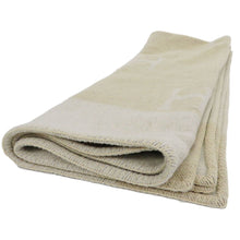 Load image into Gallery viewer, HERMES Paris Plaid Avalon Blanket Throw Wool Cashmere Blend Beige 134.5 x 166cm
