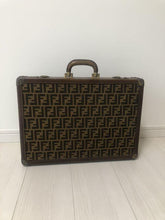 Load image into Gallery viewer, Fendi Authentic FF Zucca Logo Attache Case Briefcase Trunk Brown Vintage No Key
