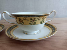 Load image into Gallery viewer, Wedgewood India Double Handle Soup Cup &amp; Saucer Set of 2 Bone China Tableware
