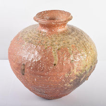 Load image into Gallery viewer, Japanese Shigaraki Ware Takahashi Rakusai Jomon Inlaid Flower Jar Pottery w/Box
