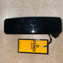 Load image into Gallery viewer, Fendi Zucca Logo Barrette Hair Clip Hair Clasp Black Hair Accessory Pin w/Box

