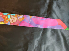 Load image into Gallery viewer, HERMES Paris Twilly Scarf Silk 100% GRAFF HERMES Pink Multicolor Accessory w/Box
