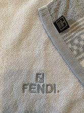 Load image into Gallery viewer, Fendi FF Logo Zucca Bath Towel Beach Towel 150 x 87cm Cotton Light Gray White

